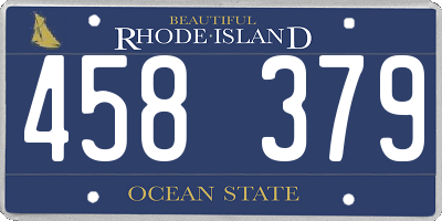 RI license plate 458379