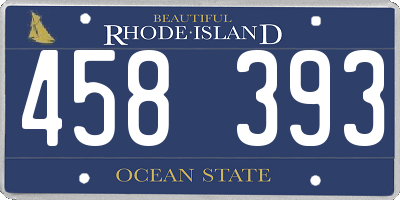 RI license plate 458393