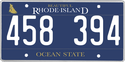 RI license plate 458394