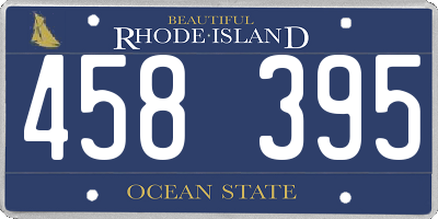 RI license plate 458395