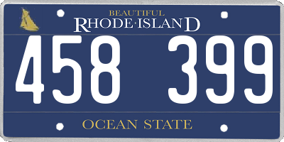 RI license plate 458399