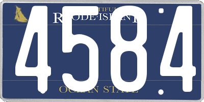 RI license plate 4584