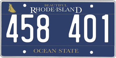 RI license plate 458401
