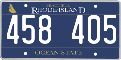RI license plate 458405