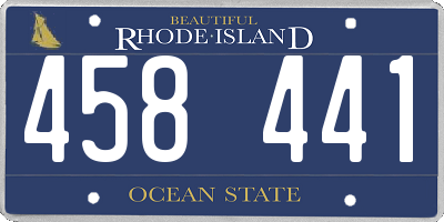 RI license plate 458441