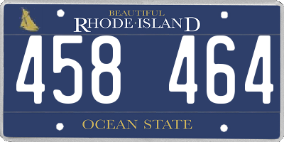 RI license plate 458464