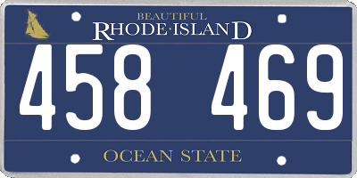 RI license plate 458469