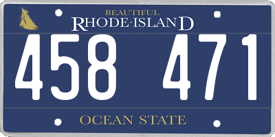 RI license plate 458471