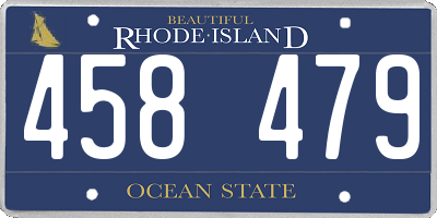 RI license plate 458479