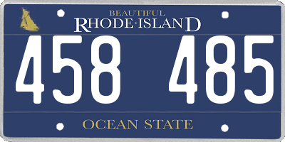 RI license plate 458485