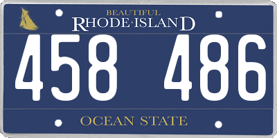 RI license plate 458486