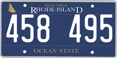RI license plate 458495