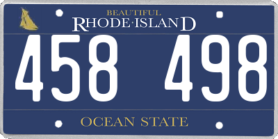 RI license plate 458498