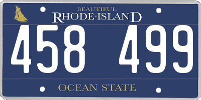RI license plate 458499