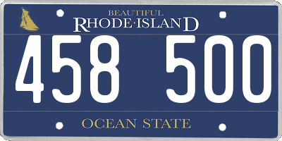 RI license plate 458500