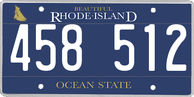 RI license plate 458512