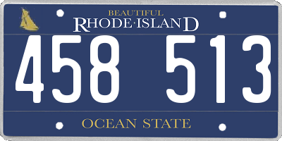 RI license plate 458513