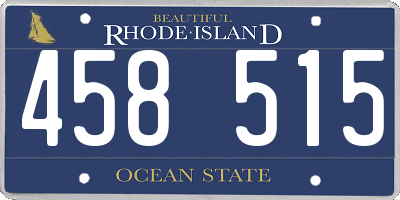 RI license plate 458515