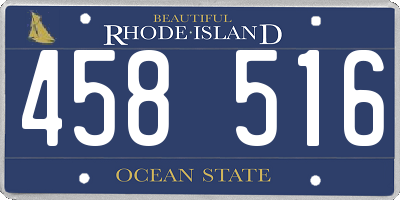RI license plate 458516