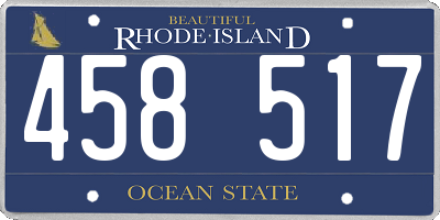 RI license plate 458517