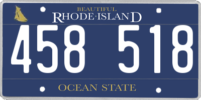 RI license plate 458518