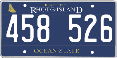 RI license plate 458526