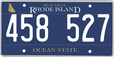 RI license plate 458527
