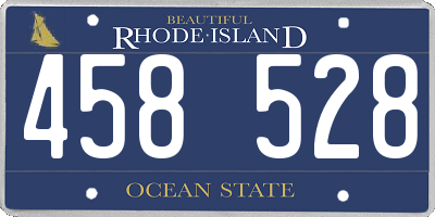 RI license plate 458528