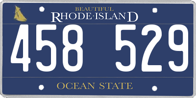 RI license plate 458529