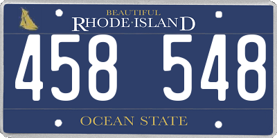 RI license plate 458548
