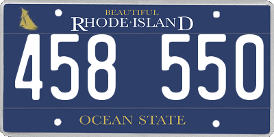 RI license plate 458550