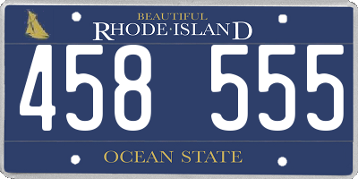 RI license plate 458555