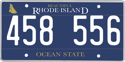RI license plate 458556