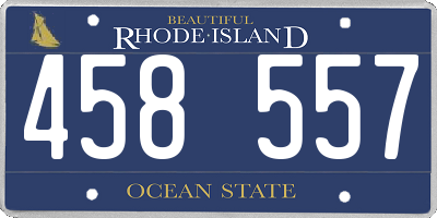 RI license plate 458557