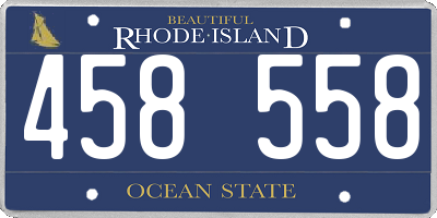 RI license plate 458558