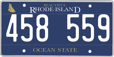 RI license plate 458559