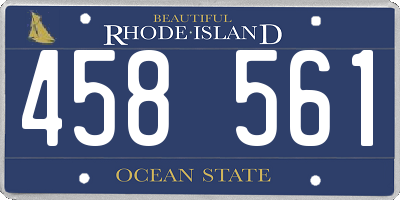 RI license plate 458561