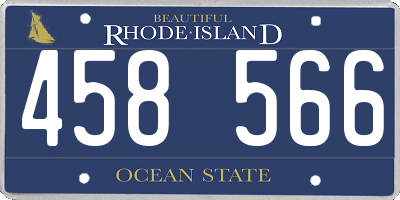 RI license plate 458566