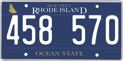 RI license plate 458570