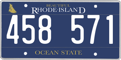 RI license plate 458571