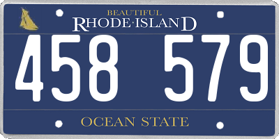 RI license plate 458579