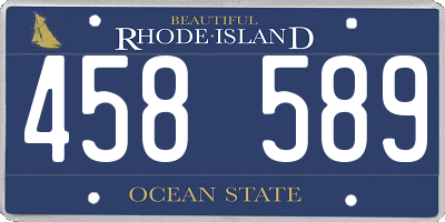 RI license plate 458589