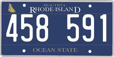 RI license plate 458591