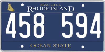 RI license plate 458594