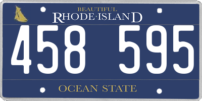RI license plate 458595