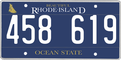 RI license plate 458619