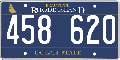 RI license plate 458620