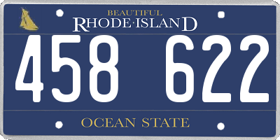 RI license plate 458622