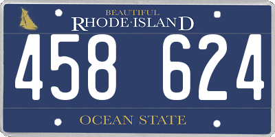 RI license plate 458624