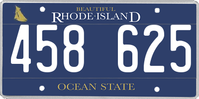 RI license plate 458625